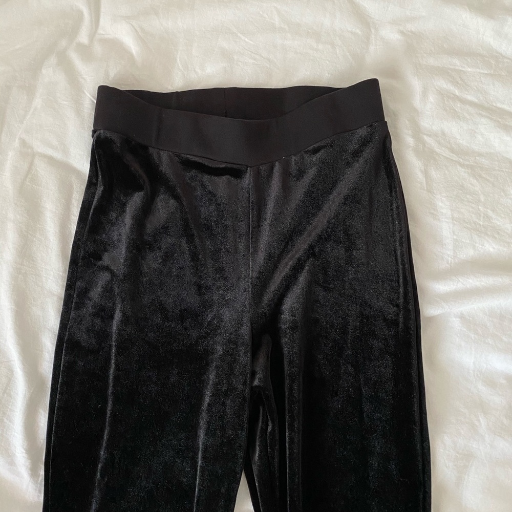 Zara black velvet leggings